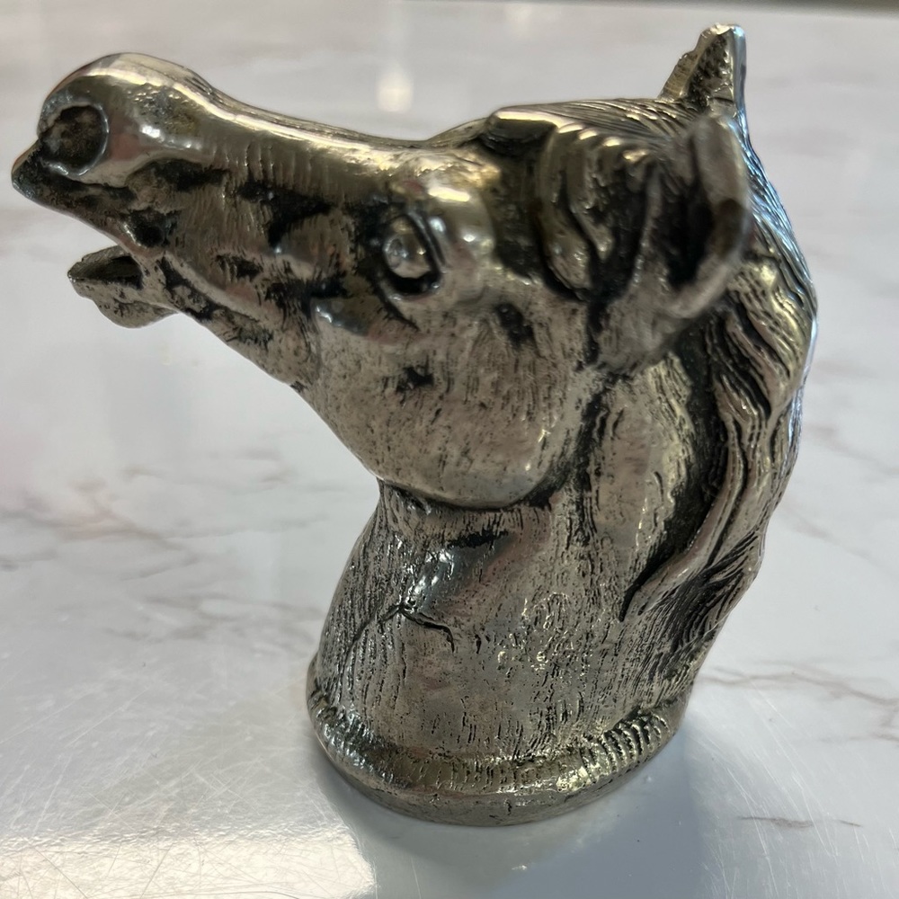 RARE Vintage Gucci Horse Head Bottle Opener, Silver Plate, Signed, 1970